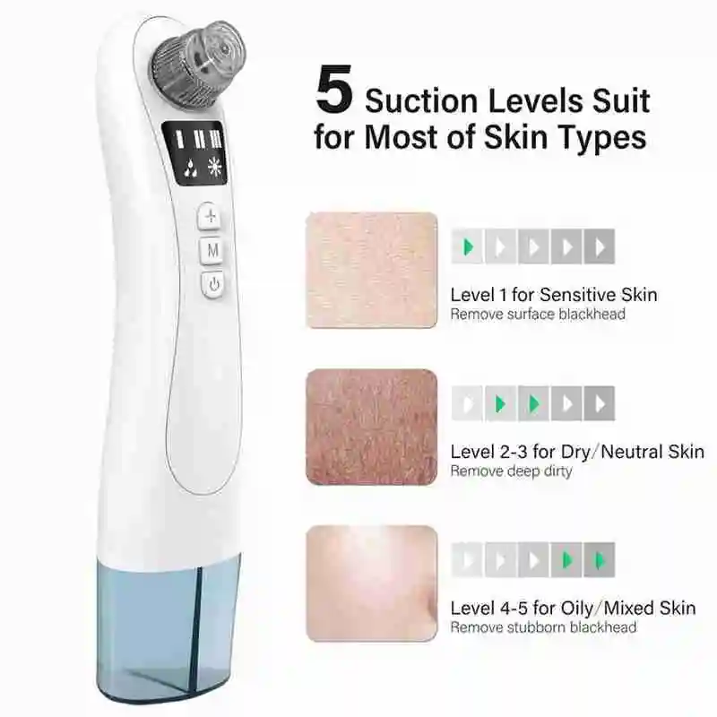 Electric Blackhead Absorber Nose Deep Cleaner Acne Blackhead Removal Skin Remover Vacuum Suction Tool Pimple Care Y2Y6 
Electric Blackhead Absorber Nose Deep Cleaner Acne Blackhead Removal Skin Remover Vacuum Suction Tool Pimple Care Y2Y6