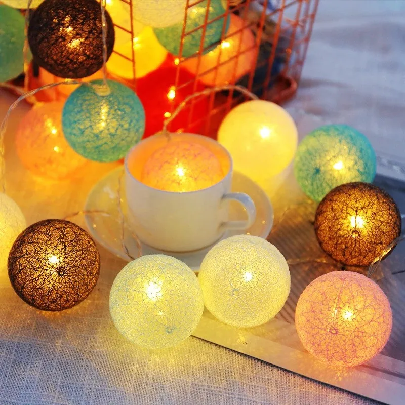 3M 20 LED Cotton Garland Ball Light String Battery Cotton Ball Light Chain Christmas Fairy Decorative Light Rattan Balls Lamp
3M 20 LED Cotton Garland Ball Light String Battery Cotton Ball Light Chain Christmas Fairy Decorative Light Rattan Balls Lamp