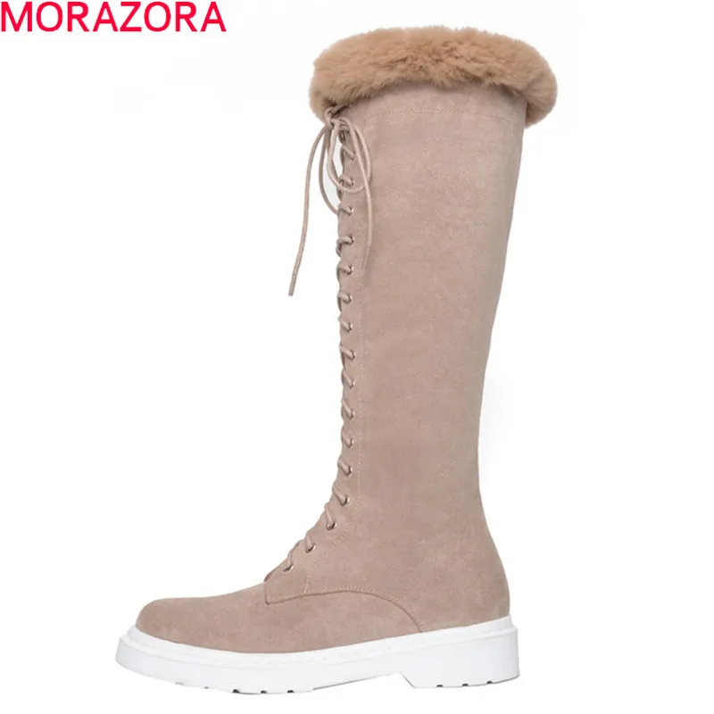 MORAZORA 2021 Hot sale winter snow boots high quality keep warm knee high boots low heel round toe with fur women boots
MORAZORA 2021 Hot sale winter snow boots high quality keep warm knee high boots low heel round toe with fur women boots