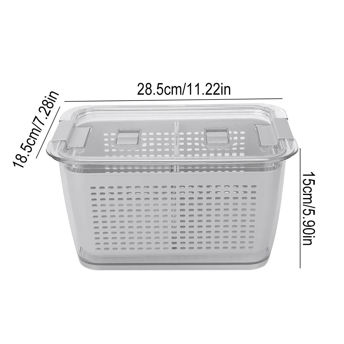 Kitchen Refrigerator Storage Containers Fresh-Keeping Separate Storage Box Fruit Vegetable Drain Crisper Kitchen Storage Box
Kitchen Refrigerator Storage Containers Fresh-Keeping Separate Storage Box Fruit Vegetable Drain Crisper Kitchen Storage Box