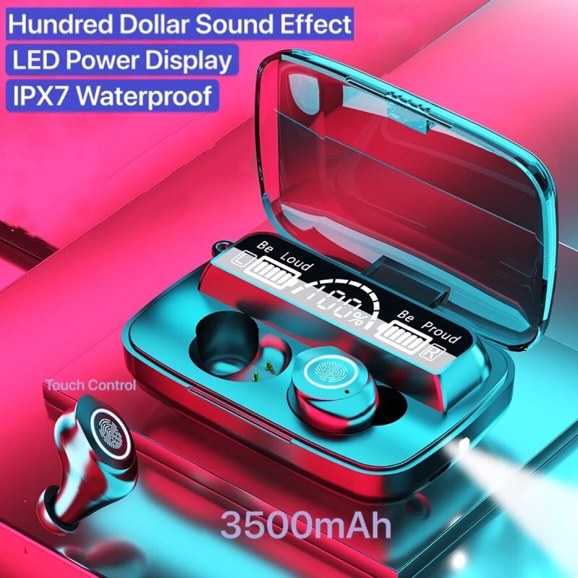 TWS Bluetooth-compatible Earphones IPX7 Waterproof Wireless Headphone LED Sports HIFI Earbuds Headsets With Microphone
TWS Bluetooth-compatible Earphones IPX7 Waterproof Wireless Headphone LED Sports HIFI Earbuds Headsets With Microphone