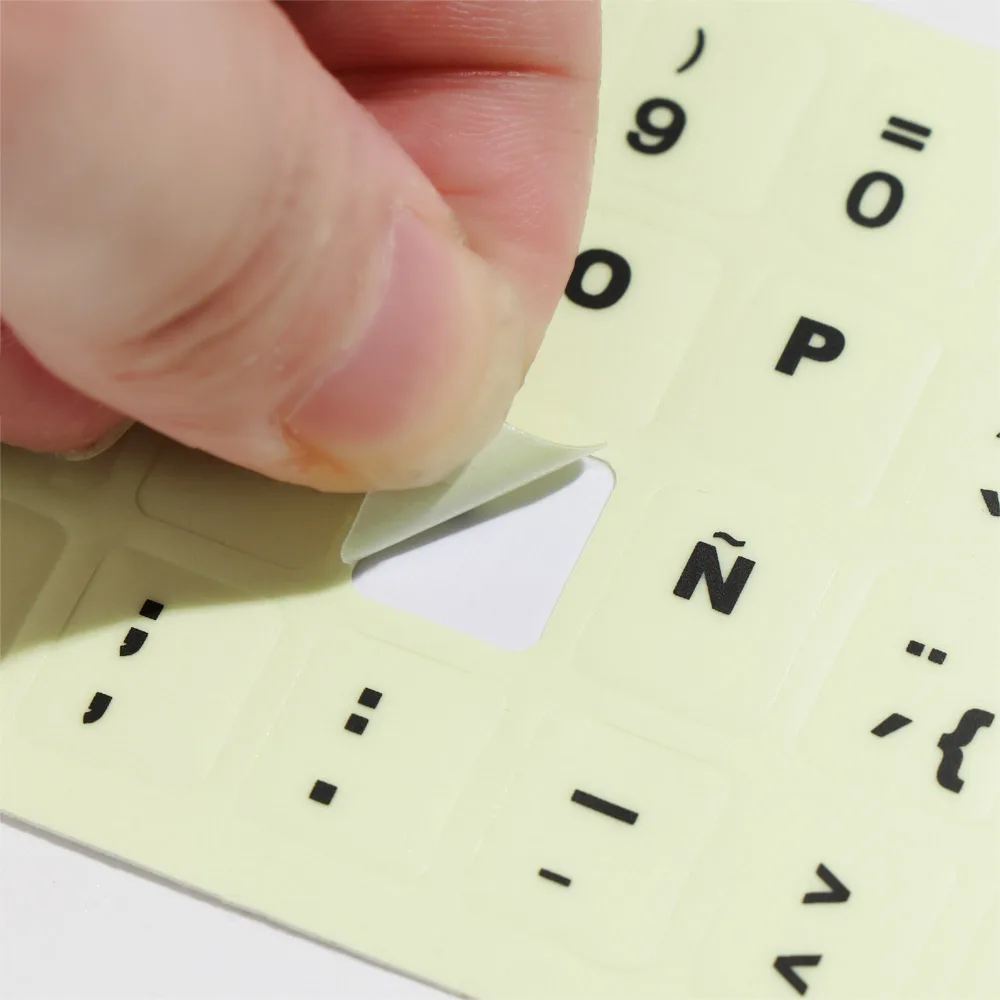 Светящиеся наклейки на клавиатуру защитная пленка с буквами алфавит для