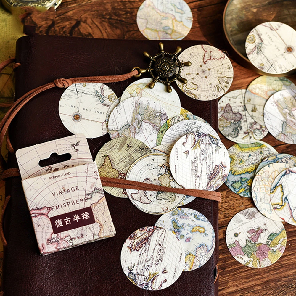 46pcs/pack Scrapbooking Diary Decor Stationery Stickers Vintage Hemisphere Decals Label
46pcs/pack Scrapbooking Diary Decor Stationery Stickers Vintage Hemisphere Decals Label