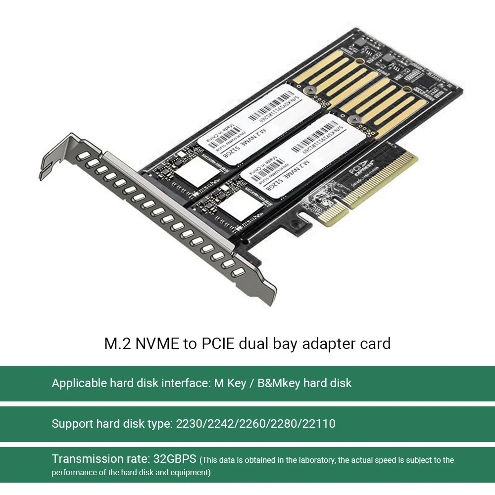 New ArrivalM.2 Riser Card M.2 NVME to PCI-E X8 Dual Disk Hard Drive SSD Adapter Expansion Card for PCIE X8 X16K Slot Motherboard
New ArrivalM.2 Riser Card M.2 NVME to PCI-E X8 Dual Disk Hard Drive SSD Adapter Expansion Card for PCIE X8 X16K Slot Motherboard