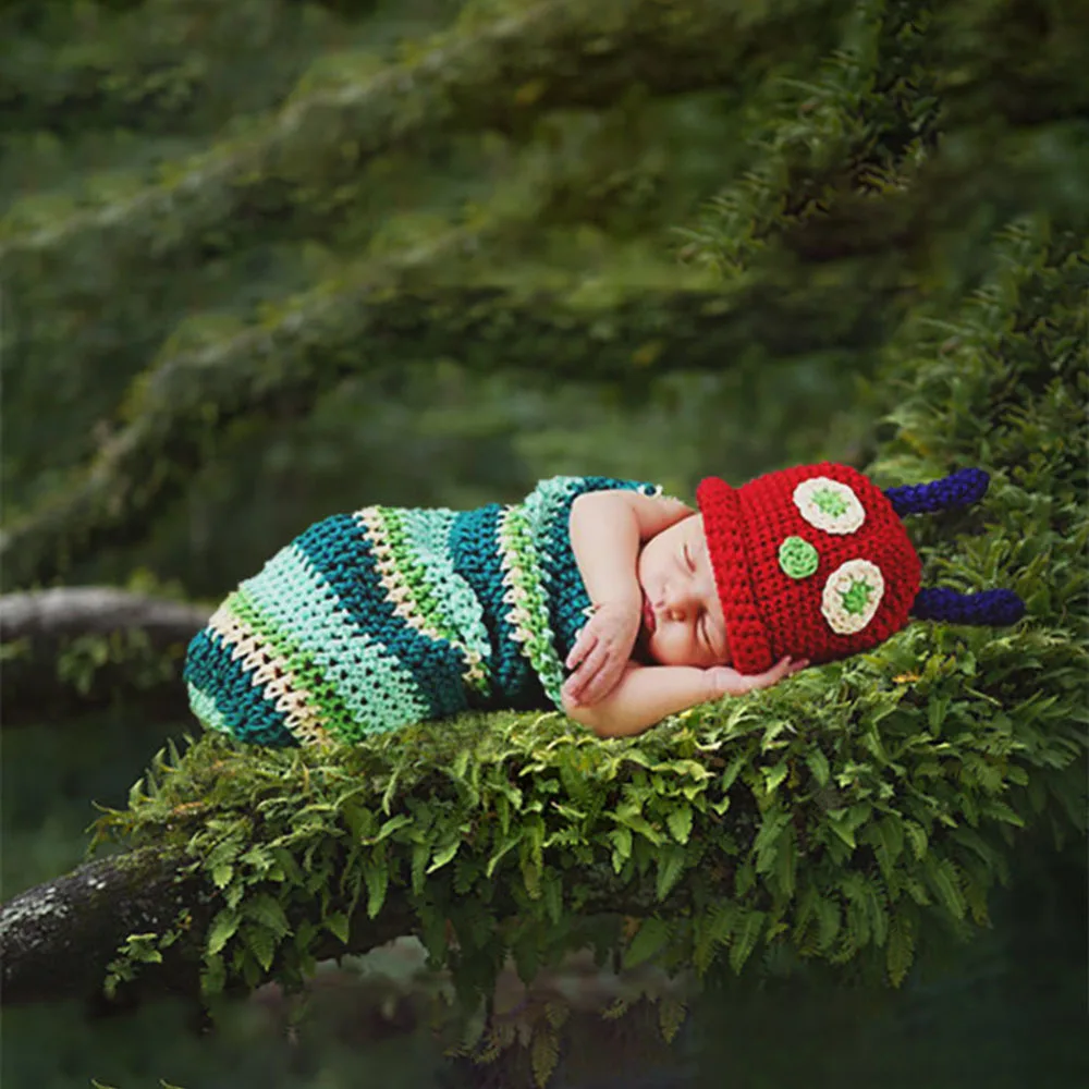 Трикотажный костюм для новорожденных вязаная шапочка с изображением милого