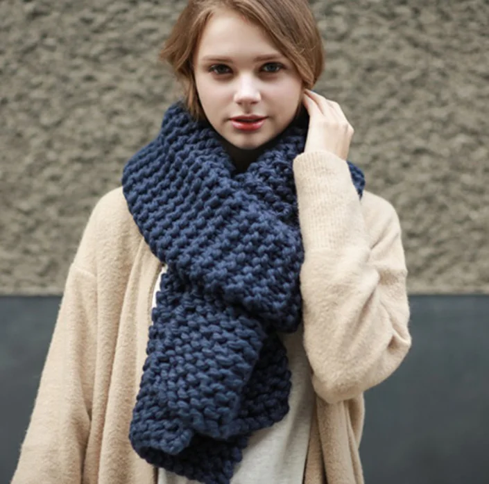 2021 New Coarse Wool Handmade Scarf Female Winter Thickened Solid Color Student Couple Knitted Girl Warm Scarf Zhang Cyan
2021 New Coarse Wool Handmade Scarf Female Winter Thickened Solid Color Student Couple Knitted Girl Warm Scarf Zhang Cyan