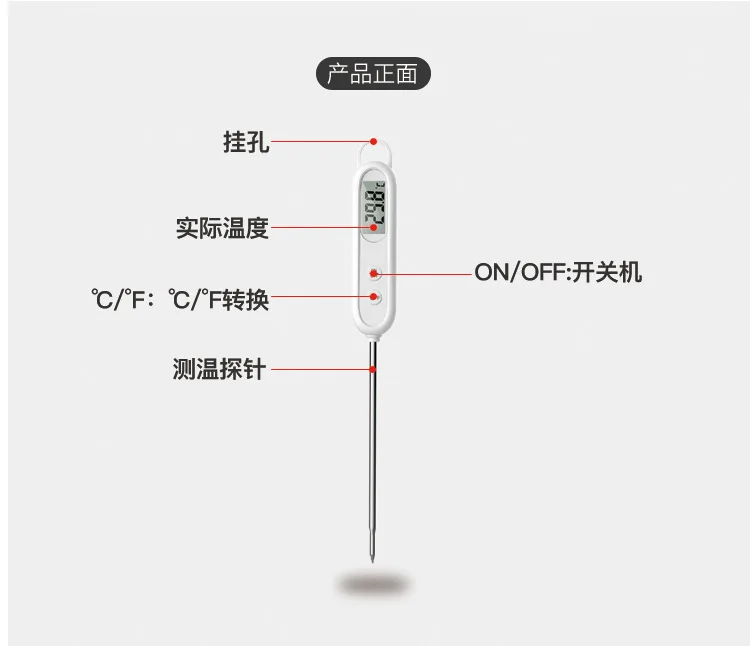 Barbecue Thermometer Probe Thermometer Quick Read Thermometer Thermometer Pen Thermometer Food Temperature Meter
