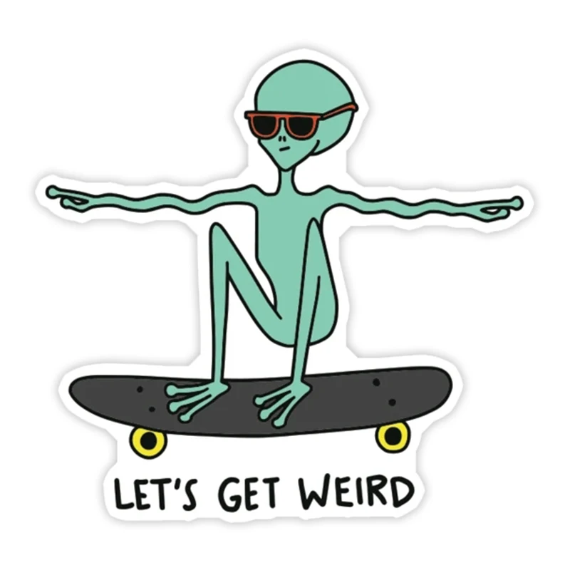 S50919# 13CM/17CM Personality PVC Decal GET WEIRD Waterproof Car Sticker on Motorcycle Laptop Decorative Accessories
S50919# 13CM/17CM Personality PVC Decal GET WEIRD Waterproof Car Sticker on Motorcycle Laptop Decorative Accessories