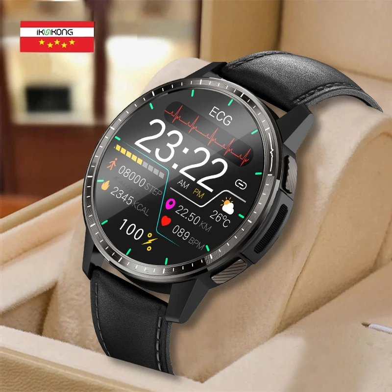 New Smartwatch Men Sport Health Monitoring ECG Heart Rate Blood Pressure Blood Oxygen Body Temperature Waterproof Smart Watch
New Smartwatch Men Sport Health Monitoring ECG Heart Rate Blood Pressure Blood Oxygen Body Temperature Waterproof Smart Watch