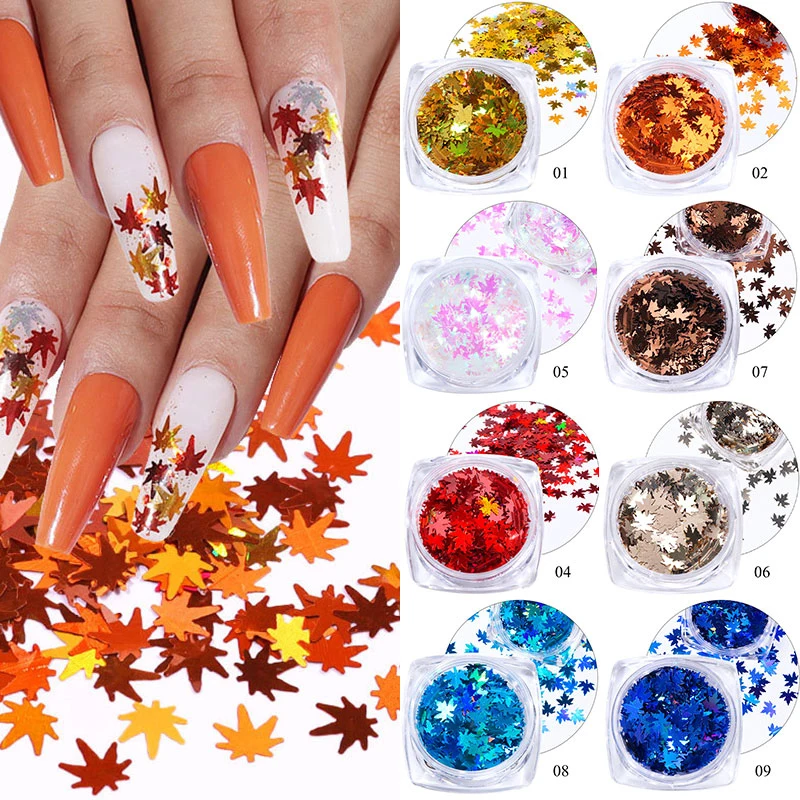 3D Glitter Flakes Nail Sequins Maple Leaf Nail Sticker Christmas Nail Decoration Laser Slices Glitter Manicure Decoration Decor
3D Glitter Flakes Nail Sequins Maple Leaf Nail Sticker Christmas Nail Decoration Laser Slices Glitter Manicure Decoration Decor