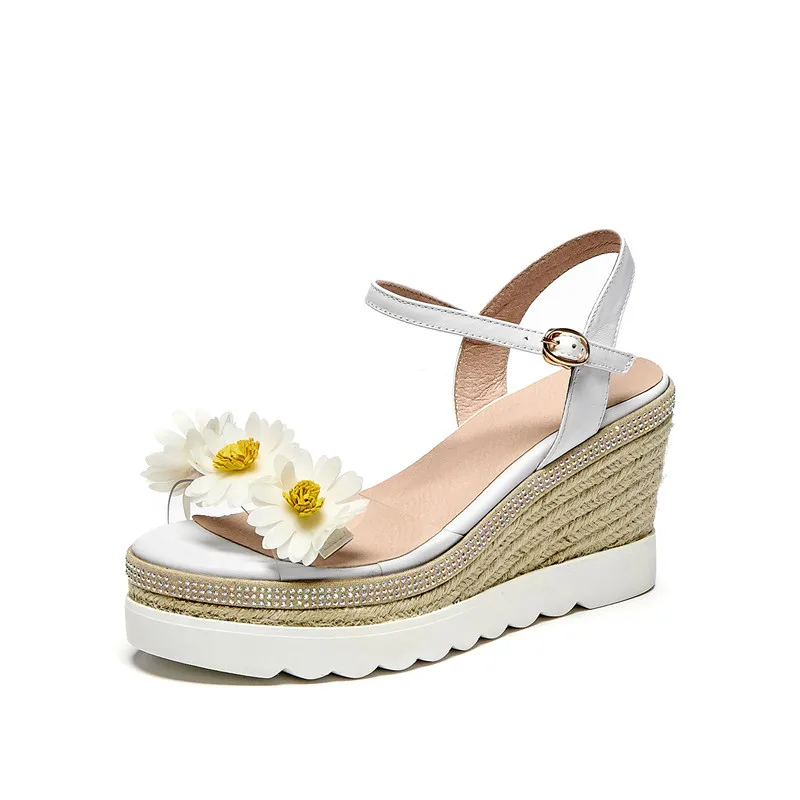Fanyuan Womens Wedge Sandals Cow Leather Floral Decor Hollow Ankle Buckle Strap Sandals Shoes Casual Outdoor Beach Shoes
Fanyuan Womens Wedge Sandals Cow Leather Floral Decor Hollow Ankle Buckle Strap Sandals Shoes Casual Outdoor Beach Shoes