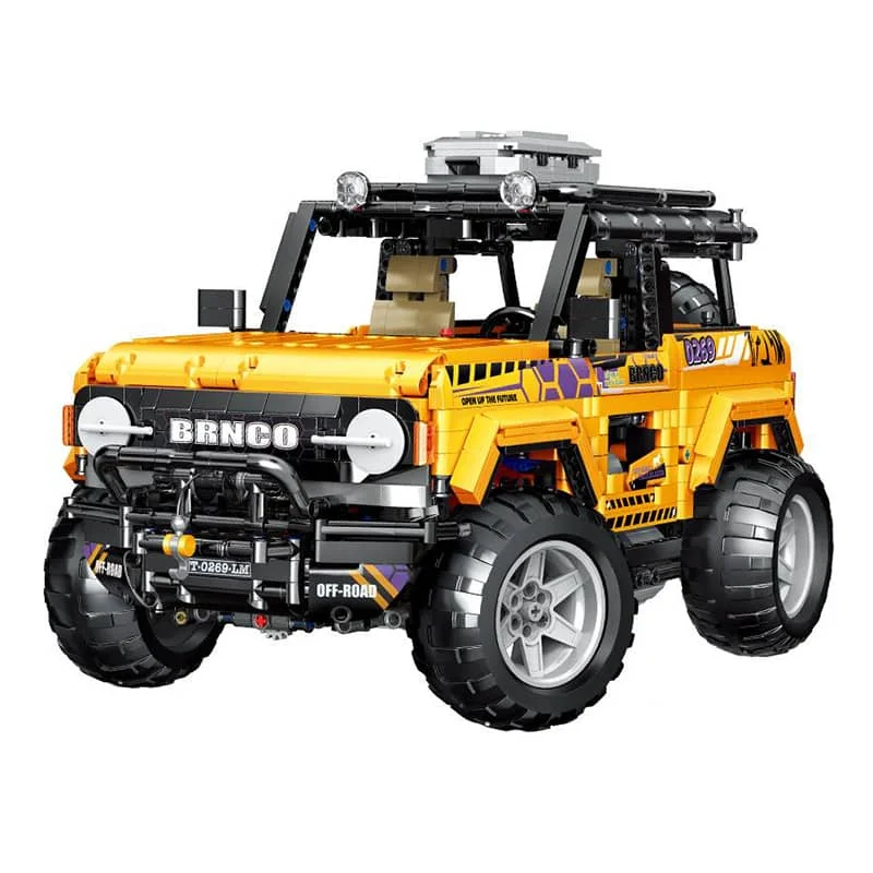 The 1:8 Yellow Wild Horse Trail Blazers Off Road SUV Car Vehicle Model Building Blocks Technical Bricks MOC Set Gifts Kids Toys
The 1:8 Yellow Wild Horse Trail Blazers Off Road SUV Car Vehicle Model Building Blocks Technical Bricks MOC Set Gifts Kids Toys