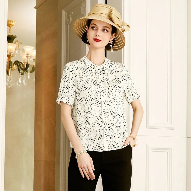 SHZQ White Silk Shirt Women's 2021 New Short Sleeve Foreign Style Top Fashion Mulberry Silk Shirt Loose
SHZQ White Silk Shirt Women's 2021 New Short Sleeve Foreign Style Top Fashion Mulberry Silk Shirt Loose