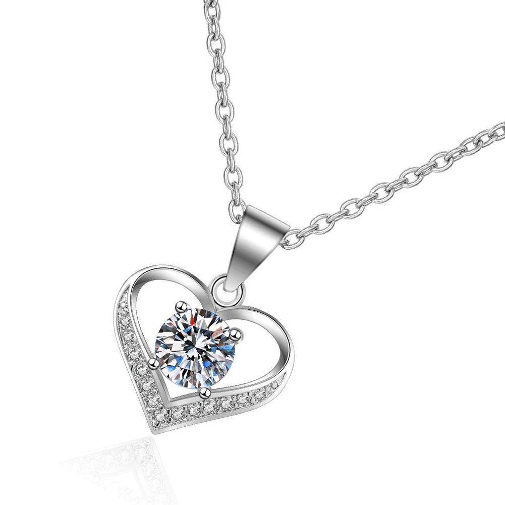 Heart-shaped centered zircon pendant necklace all-match for women girl jewelry ornaments
Heart-shaped centered zircon pendant necklace all-match for women girl jewelry ornaments