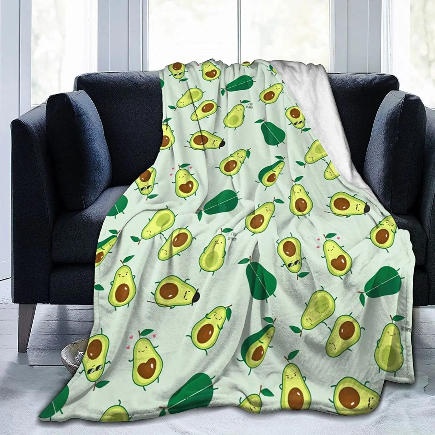 

Плед в виде авокадо, супермягкое легкое искусственное одеяло, уютное пушистое плюшевое одеяло из микрофибры для жаркого сна