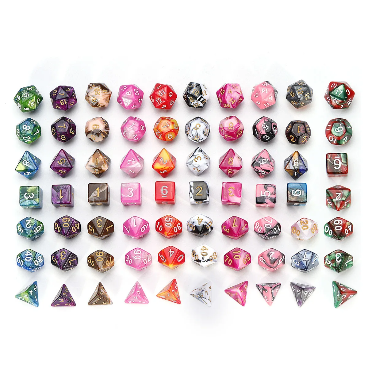 7Pcs Polyhedral Dice Set Double-Color For RPG TRPG Role Playing Game Dice Set D20 D12 D10 D8 D6 D4 Table Games With Storage Bag
7Pcs Polyhedral Dice Set Double-Color For RPG TRPG Role Playing Game Dice Set D20 D12 D10 D8 D6 D4 Table Games With Storage Bag