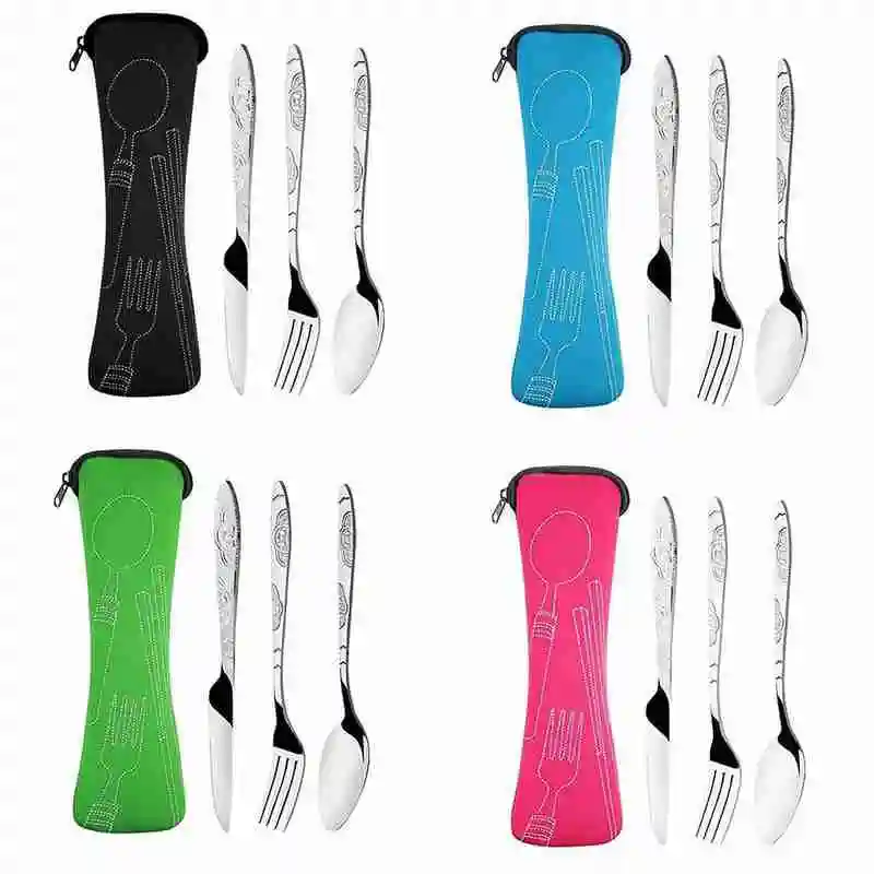 4Sets Silver Dinnerware Travel Camping Cutlery Set Knife Fork Spoon Corkscrew With Bag Steel Portable Tableware Set
4Sets Silver Dinnerware Travel Camping Cutlery Set Knife Fork Spoon Corkscrew With Bag Steel Portable Tableware Set