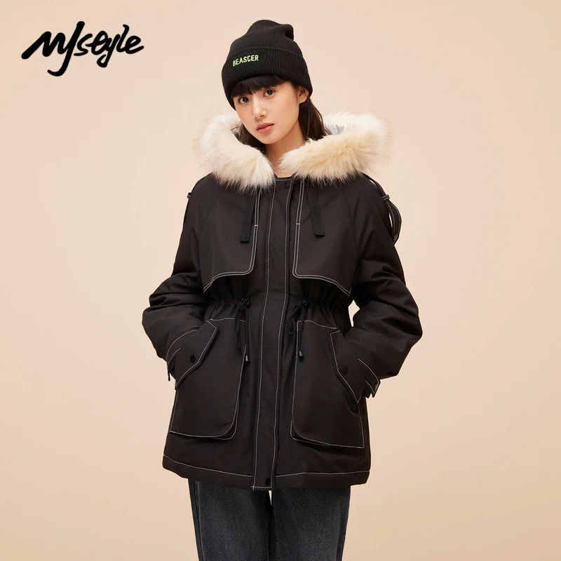 MJ стиль 2021 зимняя женская теплая пуховая парка с меховым воротником куртка ветровка американская рабочая одежда Стиль 821170064
MJ стиль 2021 зимняя женская теплая пуховая парка с меховым воротником куртка ветровка американская рабочая одежда Стиль 821170064