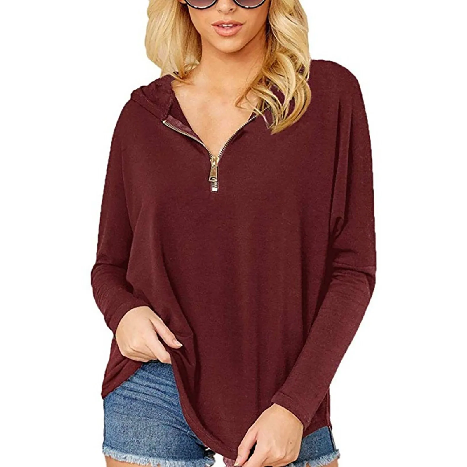 2021 New Plus Size T-Shirts Women's Fashion Autumn Winter Long Sleeve Zipper Hoodie Loose Fit Sweatshirt Female T-Shirt Tops
2021 New Plus Size T-Shirts Women's Fashion Autumn Winter Long Sleeve Zipper Hoodie Loose Fit Sweatshirt Female T-Shirt Tops