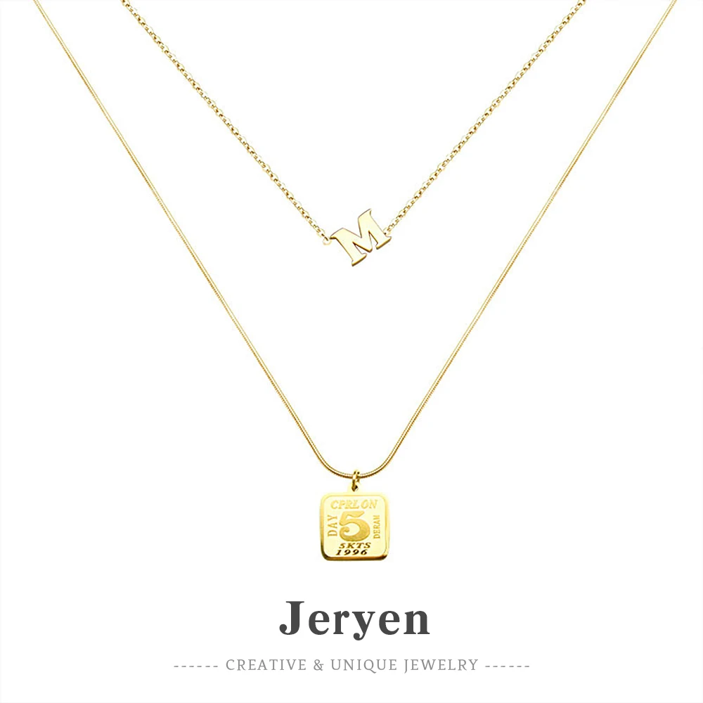 Fashion Exquisite Ladies Letter Double Chain Necklace for Women Gold Color Jewelry Birthday Party Gift for Lovely Lucky Girl
Fashion Exquisite Ladies Letter Double Chain Necklace for Women Gold Color Jewelry Birthday Party Gift for Lovely Lucky Girl