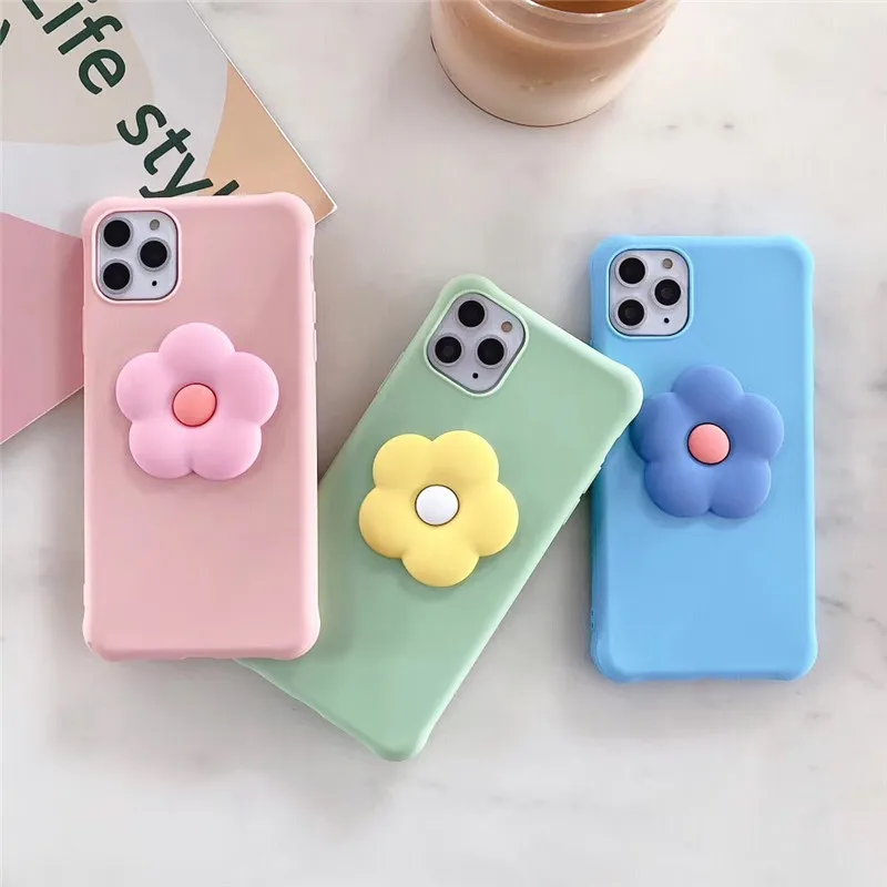 GYKZ карамельный цвет 3D цветок телефонные чехлы для iPhone XS MAX 11 Pro XR X 7 8 6 6s Plus