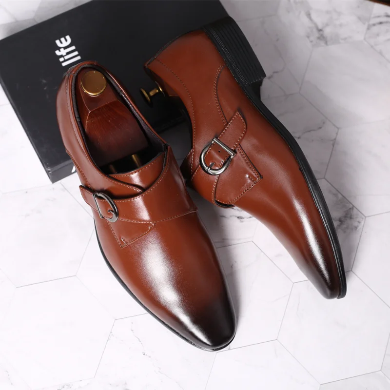 New European Style Men's Dress Shoes In 2021 Spring Autumn Breathable Pointed Toe Loafers Non-slip Suitable for Wedding
