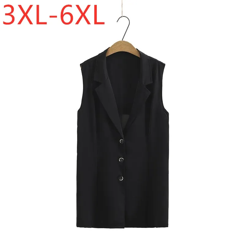 New 2021 Ladies Summer Plus Size Tank Tops For Women Large Sleeveless Black Thin Chiffon Long Vest Top 3XL 4XL 5XL 6XL
New 2021 Ladies Summer Plus Size Tank Tops For Women Large Sleeveless Black Thin Chiffon Long Vest Top 3XL 4XL 5XL 6XL
