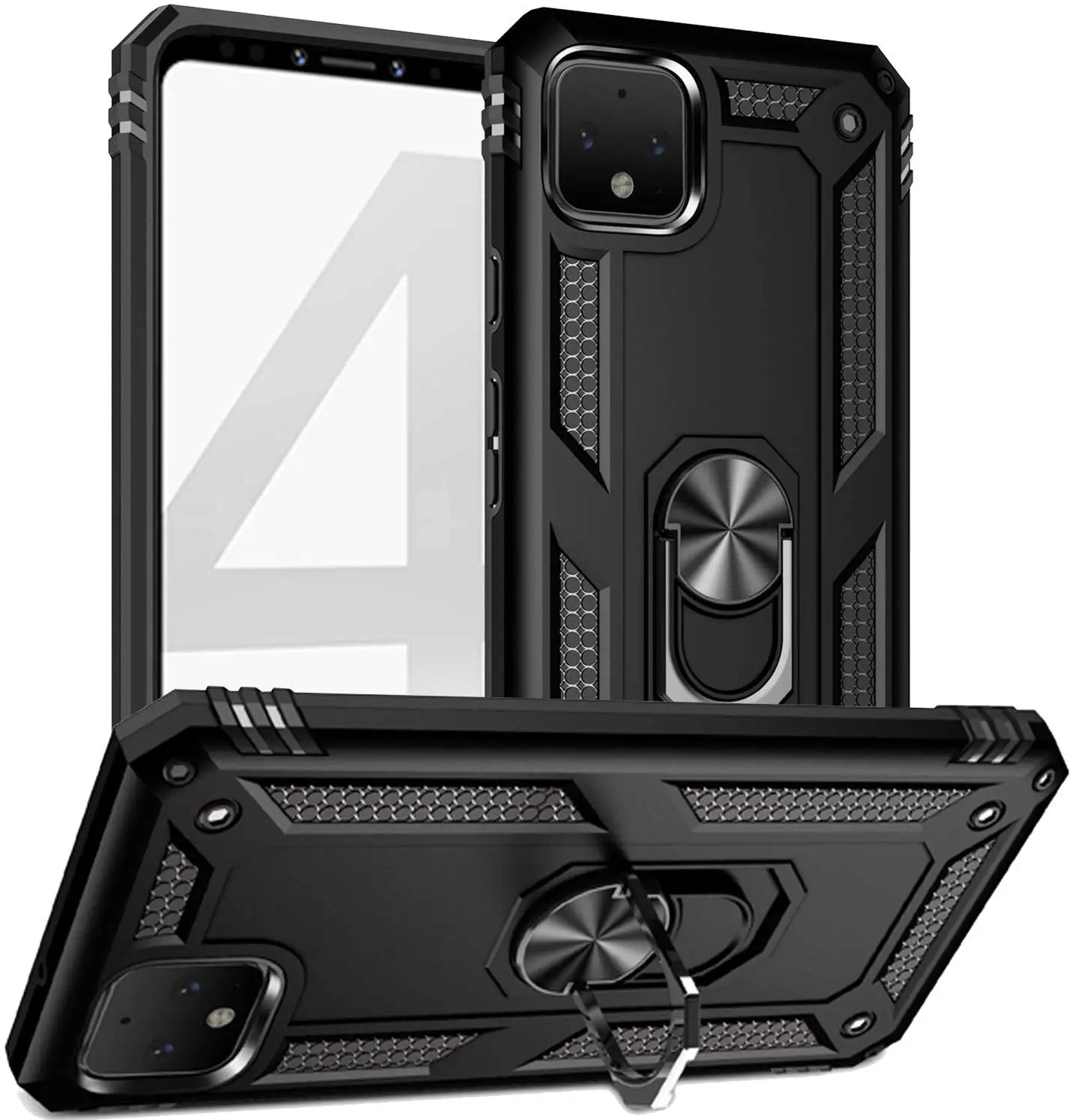 Для Google Pixel 4 3A XL чехол WEFOR военный класс 15 футов. Защитный Магнитный подставка для