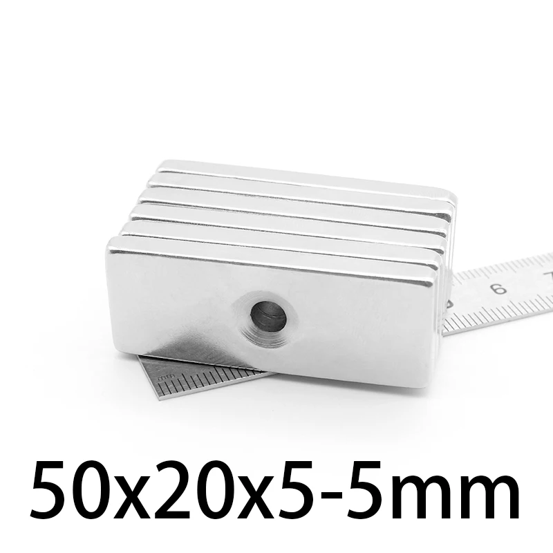 1-15PCS 50x20x5-5mm Strong Block Magnetic magnet with holes 5mm Neodymium Magnet sheet 50*20*5-5mm Permanent Magnet 50*20*5-5mm
1-15PCS 50x20x5-5mm Strong Block Magnetic magnet with holes 5mm Neodymium Magnet sheet 50*20*5-5mm Permanent Magnet 50*20*5-5mm