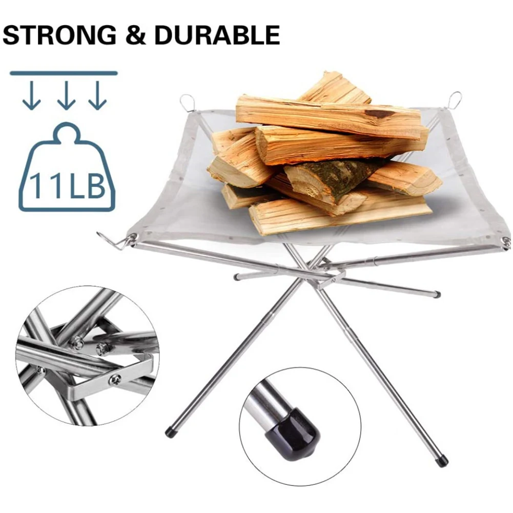 Stainless Steel BBQ Grilling Bracket Foldable Outdoor Camping Fireplace Fire Pit Patio Campfire Holder Picnic Barbecue Rack
Stainless Steel BBQ Grilling Bracket Foldable Outdoor Camping Fireplace Fire Pit Patio Campfire Holder Picnic Barbecue Rack