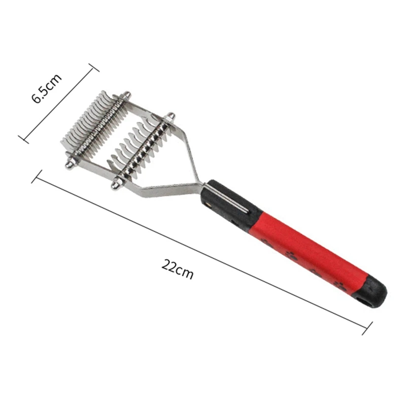Pet Stainless Double Sides Brush Cat and Dog Hair Removal Comb Grooming Dematting Deshedding Blade Brush
Pet Stainless Double Sides Brush Cat and Dog Hair Removal Comb Grooming Dematting Deshedding Blade Brush
