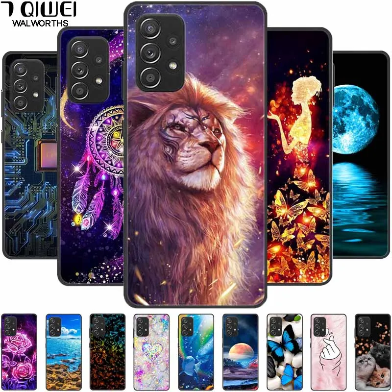 Чехол для Samsung A52s 5G мягкий силиконовый защитный чехол Galaxy Etui Para A 52s телефона сумка