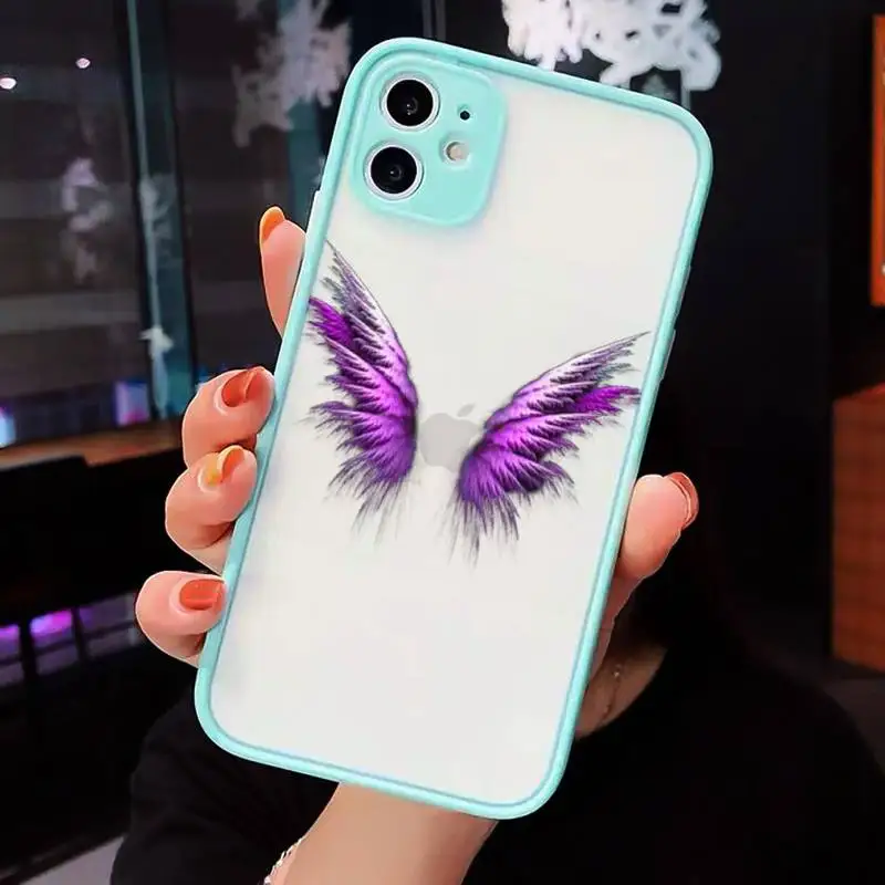 Angel colourful wings feather black Phone Cases Matte Transparent For iPhone 12 Mini 11 Pro XR XS Max 7 8 Plus
Angel colourful wings feather black Phone Cases Matte Transparent For iPhone 12 Mini 11 Pro XR XS Max 7 8 Plus