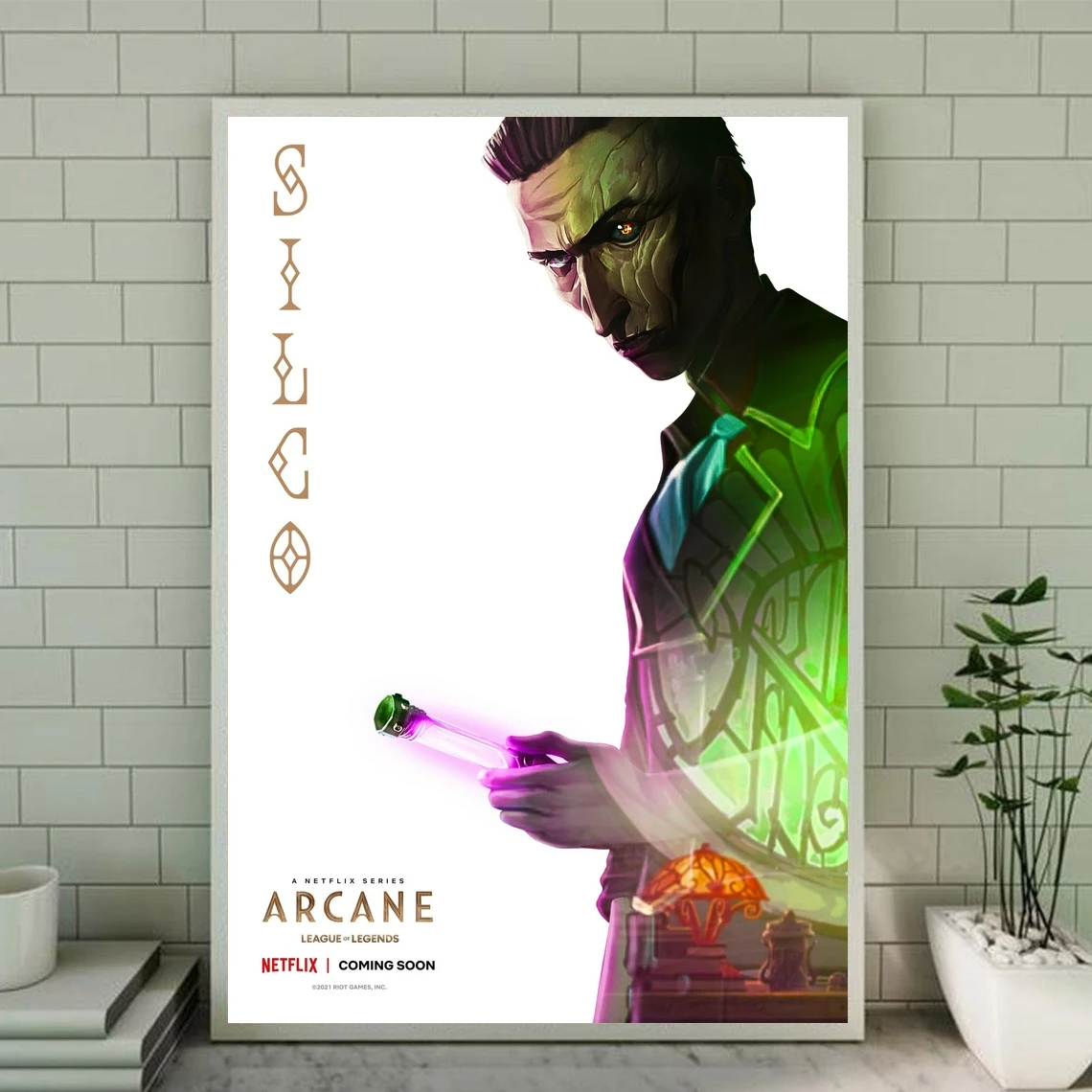 Arcane League Of Legends плакат в стиле аниме, фильм Silco, плакат, холст, художественные принты, украшение для дома, настенная живопись (без рамки)
Arcane League Of Legends плакат в стиле аниме, фильм Silco, плакат, холст, художественные принты, украшение для дома, настенная живопись (без рамки)