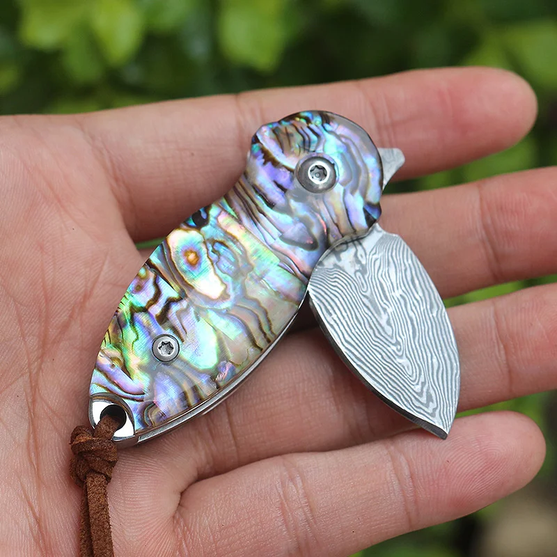 Damascus Folding Knife Color Shell Handle Mini Pocket Folding Knife Pocket Knife Knife Portable Knife 1 pcs
Damascus Folding Knife Color Shell Handle Mini Pocket Folding Knife Pocket Knife Knife Portable Knife 1 pcs
