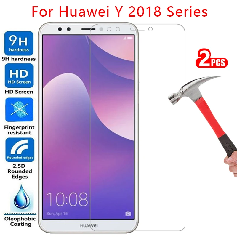 

tempered glass screen protector for huawei y5 lite y6 y7 prime pro y9 2018 case cover on y 5 6 7 9 5y 6y 7y 9y protective coque