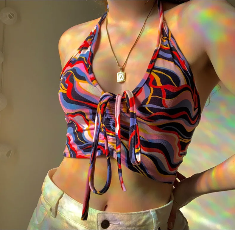 Женская плиссированная кофта на лямках, откровенная кофта в европейском и американском стиле с волнистым принтом и лямкой через шею, лето ...
Женская плиссированная кофта на лямках, откровенная кофта в европейском и американском стиле с волнистым принтом и лямкой через шею, лето ...