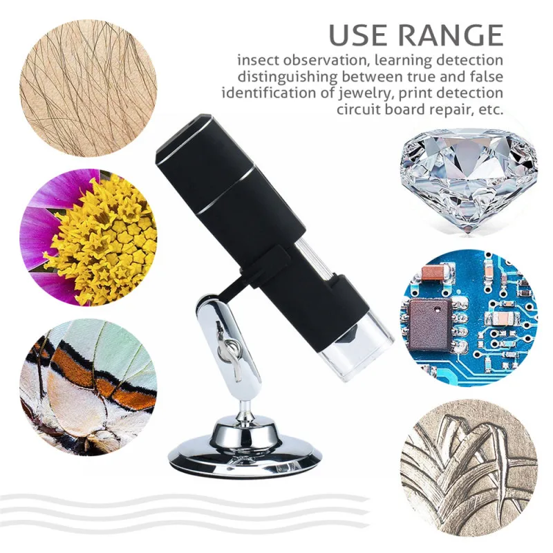 WiFi Professional USB Digital Microscope 8 LED 2MP 1000X Electronic Microscope Endoscope Zoom Camera Magnifier+ Lift Stand Tools
WiFi Professional USB Digital Microscope 8 LED 2MP 1000X Electronic Microscope Endoscope Zoom Camera Magnifier+ Lift Stand Tools