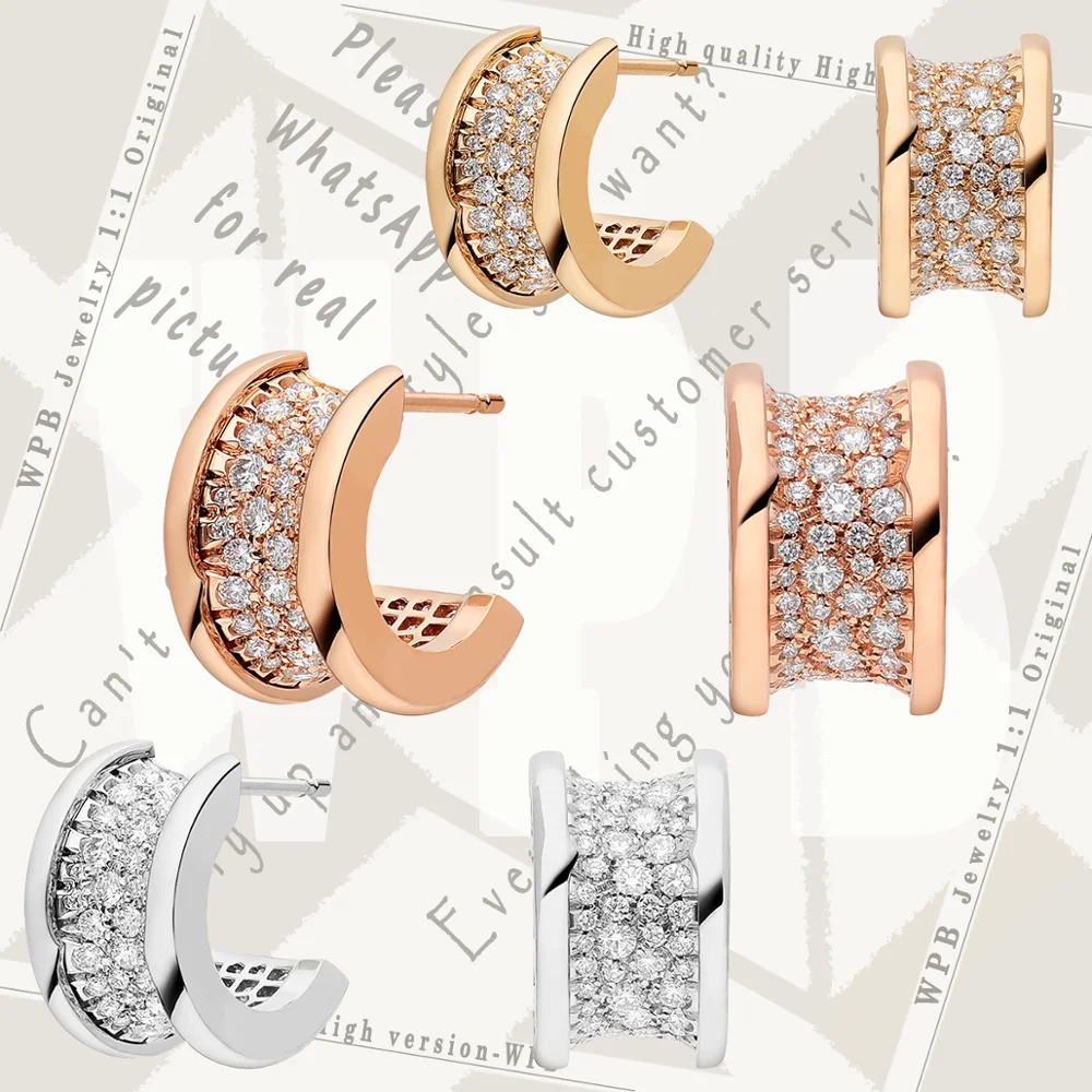 WPB Earrings High Version High Quality 1:1 Original Roman Crescent Moon Beehive shines Earrings Women
WPB Earrings High Version High Quality 1:1 Original Roman Crescent Moon Beehive shines Earrings Women