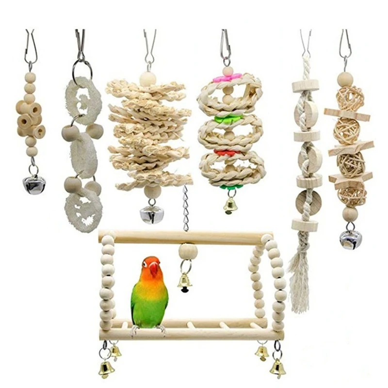7Pcs Bird Toy For Parrot Set Rope Hanging Braided Budgie Chew Rope Bird Cage Assorted Bird Cage Toy Parrot Bird Supplies
7Pcs Bird Toy For Parrot Set Rope Hanging Braided Budgie Chew Rope Bird Cage Assorted Bird Cage Toy Parrot Bird Supplies