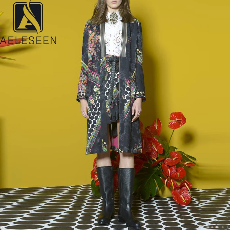 AELESEEN Vintage Women Trench Runway Fashion Autumn Winter Lacing Up Flower Ethnic Print Jacquard Holiday Party Elegant Trench
AELESEEN Vintage Women Trench Runway Fashion Autumn Winter Lacing Up Flower Ethnic Print Jacquard Holiday Party Elegant Trench