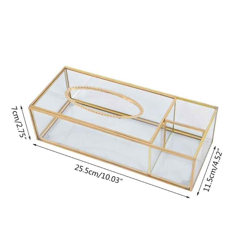 Luxury Nordic Metal Glass Tissue Box Makeup Comestic Storage Case Napkin Dispenser Holder Home Desktop Organizer
Luxury Nordic Metal Glass Tissue Box Makeup Comestic Storage Case Napkin Dispenser Holder Home Desktop Organizer