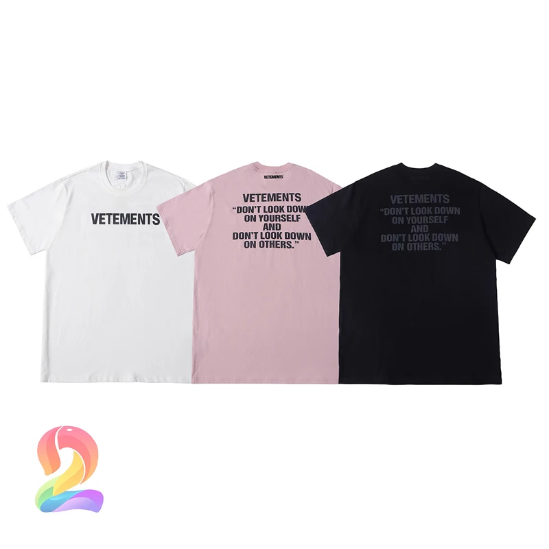 Oversize Men Women's Clothes Vetements T-shirt High Quality Reflective Hot Film Technology Tshirts Vtm Embroidered Logo Top Tees
Oversize Men Women's Clothes Vetements T-shirt High Quality Reflective Hot Film Technology Tshirts Vtm Embroidered Logo Top Tees