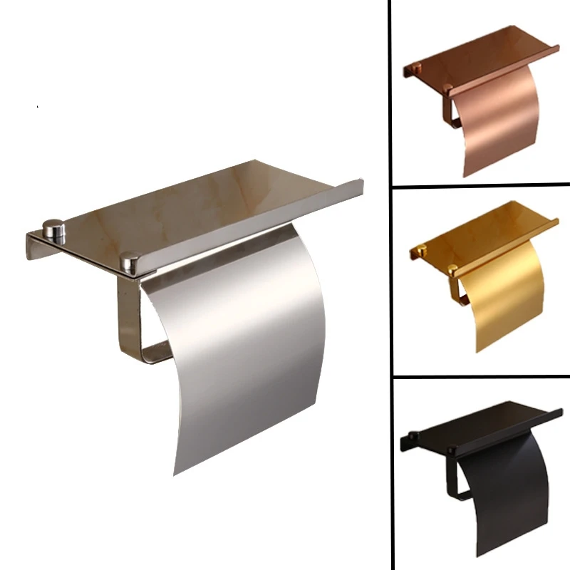 Rose Gold Stainless Steel Paper Paper Holder Bathroom Accessories Wall Mount Tissue rack with Phone Shelf Bathroom Fixture
Rose Gold Stainless Steel Paper Paper Holder Bathroom Accessories Wall Mount Tissue rack with Phone Shelf Bathroom Fixture