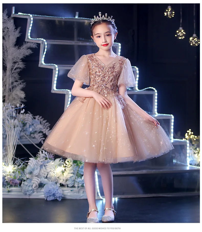 Luxurious Birthday Party Dress For Girls Ball Gown Elegant Sequin Evening Dresses For Teenage Girls Party Frock For Wedding Kids
Luxurious Birthday Party Dress For Girls Ball Gown Elegant Sequin Evening Dresses For Teenage Girls Party Frock For Wedding Kids