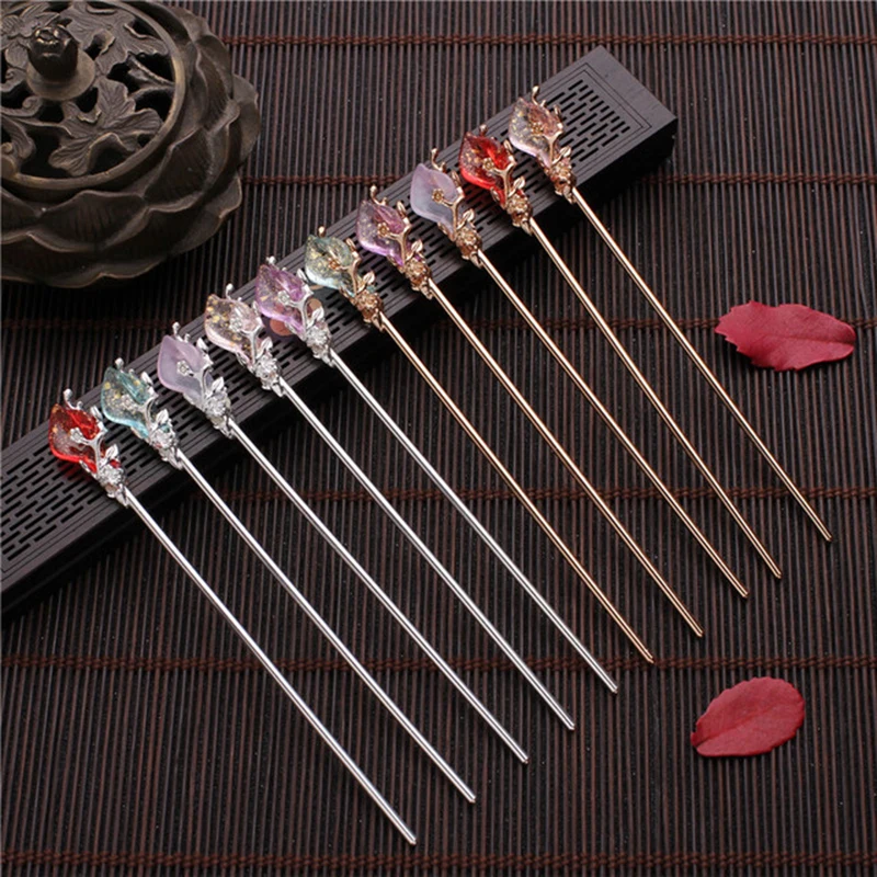 MISANANRYNE Vintage Chinese Style Hanfu Hair Stick Women Metal Glaze Hair Fork Hair Chopsticks Hairpin Woman Jewelry Hair Clip
MISANANRYNE Vintage Chinese Style Hanfu Hair Stick Women Metal Glaze Hair Fork Hair Chopsticks Hairpin Woman Jewelry Hair Clip