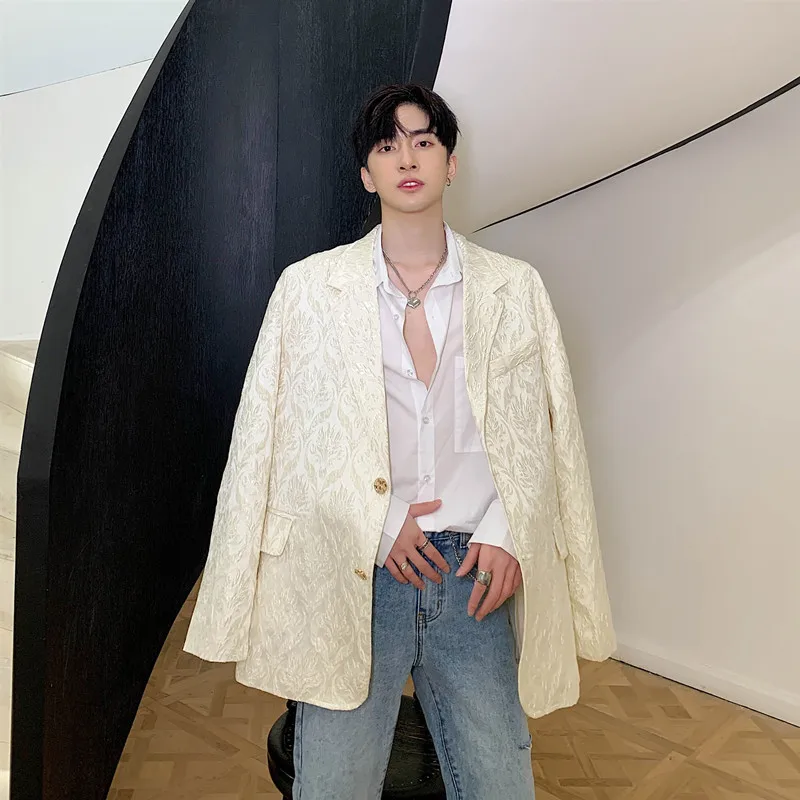 2021 Spring New Net Red Fashion Men's Suit Casual Three-dimensional Embossed Personality Suit Jacket Male Pattern Trendy Top
2021 Spring New Net Red Fashion Men's Suit Casual Three-dimensional Embossed Personality Suit Jacket Male Pattern Trendy Top