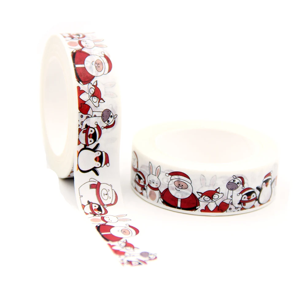 2021 NEW 1PC 15mm x 10m Christmas Santa Claus Snowman Penguin Washi Tape Scrapbook Paper Masking Adhesive Christmas Washi Tape
2021 NEW 1PC 15mm x 10m Christmas Santa Claus Snowman Penguin Washi Tape Scrapbook Paper Masking Adhesive Christmas Washi Tape