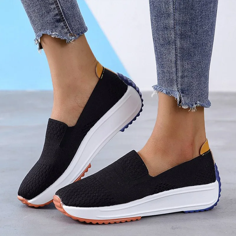 Women's Mesh Knitted Sneakers Breathable Ladies Loafers Fall Ladies Casual Shoes
Women's Mesh Knitted Sneakers Breathable Ladies Loafers Fall Ladies Casual Shoes