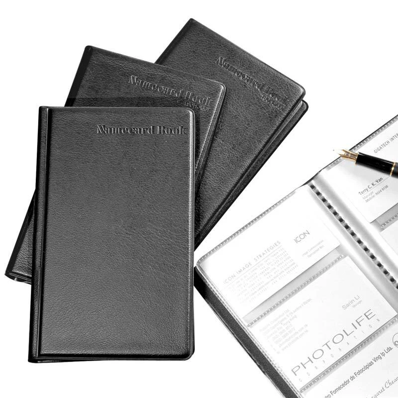 1pc Leather Card Holder Business Display ID Bank Credit Bag Korea 240 Bits Large Capacity Case Organizer | Канцтовары для офиса и